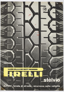 Pubblicità del pneumatico Stelvio Pirelli