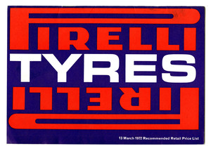 Pubblicità dei pneumatici Pirelli