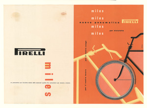 Pubblicità del pneumatico Miles Pirelli per bicicletta