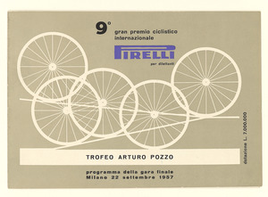 Programma della gara finale a Milano del Gran Premio Ciclistico Pirelli - Trofeo Arturo Pozzo
