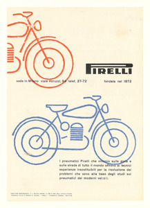 Pubblicità dei pneumatici Pirelli per motocicletta