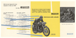 Pubblicità dei pneumatici Pirelli per motocicli e motorscooter