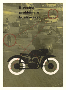 Pubblicità dei pneumatici Pirelli per motociclette