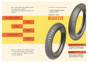 Pubblicità dei pneumatici Pirelli per motociclette