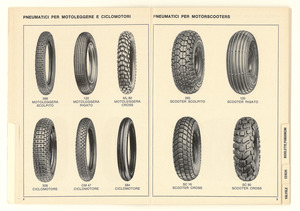 Catalogo dei pneumatici per moto, motoleggere, ciclomotori, motorscooters, kart, biciclette e furgoncini