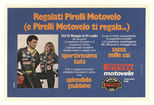 Locandina informativa sulla promozione Pirelli Motovelo