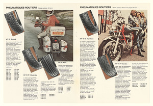 Catalogo dei pneumatici Pirelli per moto e scooters, in lingua francese