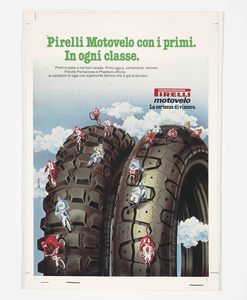 Pubblicità dei pneumatici moto Pirelli