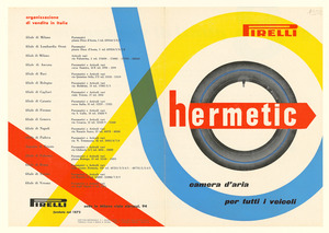 Pubblicità della camera d'aria Hermetic Pirelli