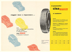 Pubblicità del pneumatico Cisa Pirelli