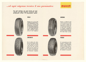 Pubblicità dei pneumatici Rolle, Cinturato, Inverno, Pordoi e Stelvio Pirelli