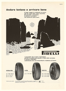 Pubblicità dei pneumatici Cinturato, Rolle e Stelvio Pirelli