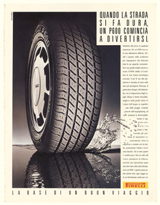 Pubblicità del pneumatico P600 Pirelli