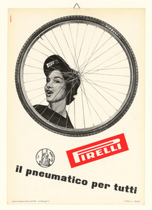 Pubblicità dei pneumatici Pirelli per bicicletta