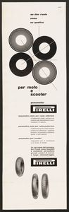 Pubblicit&agrave; dei pneumatici Pirelli per motorscooter