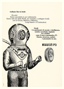 Pubblicità del pneumatico P3 Pirelli