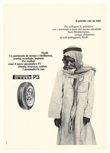 Pubblicità del pneumatico P3 Pirelli
