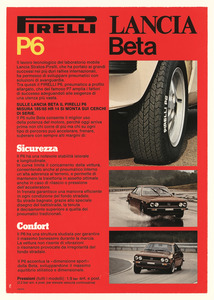 Pubblicità del pneumatico P6 Pirelli