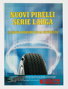 Pubblicità dei pneumatici Pirelli serie larga