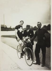 Portrait of the cyclist Ernst Kaufmann in 1919
