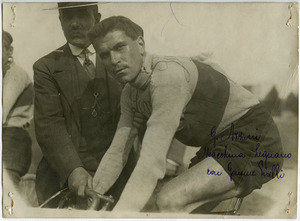 Portrait of the cyclist Giuseppe Azzini