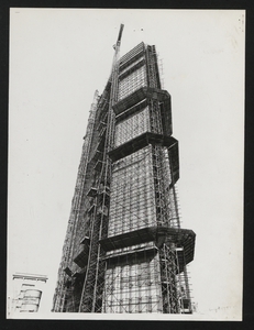 Construction of the Pirelli Centre - April 1958 - photo by Publifoto
