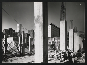 Construction of the Pirelli Centre - 13 September 1956 - photo by Publifoto