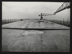 Veduta dell'ultimo piano del grattacielo Pirelli in costruzione