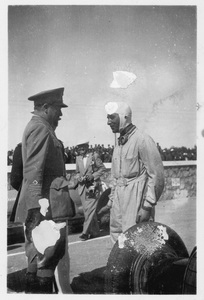Il pilota Eugenio Siena con il Governatore Italo Balbo a Tripoli