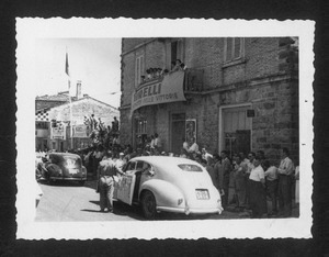 Le auto prima della partenza a Ponte San Giovanni (PG)