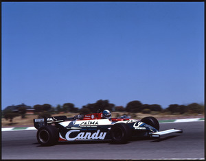Il pilota Derek Warwick su Toleman-Hart n. 36