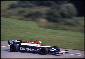 Il pilota Teo Fabi su Toleman-Hart n. 36