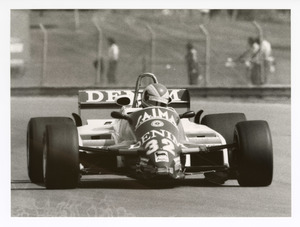 Il pilota Riccardo Paletti su Osella-Ford Cosworth n. 32