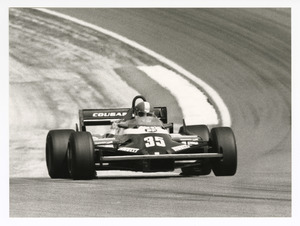 Il pilota Derek Warwick su Toleman-Hart n. 35