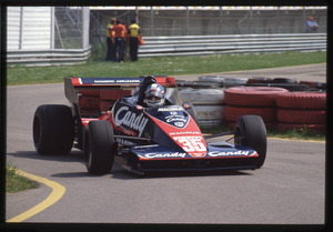 Il pilota Derek Warwick su Toleman-Hart n. 35