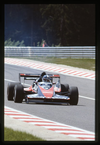 Il pilota Derek Warwick su Toleman-Hart n. 35