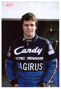 Ritratto del pilota Derek Warwick, che nel 1983 corse su Toleman-Hart n. 35