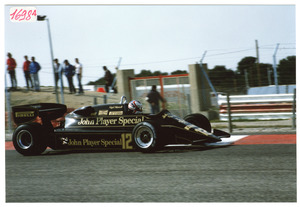 Il passaggio di Nigel Mansell su Lotus-Ford Cosworth n. 12