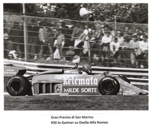 Il pilota Jo Gartner su Osella-Alfa Romeo n. 30