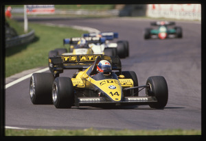 Il pilota Manfred Winkelhock su ATS-BMW n. 14