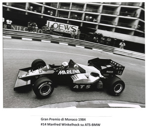 Il pilota Manfred Winkelhock su ATS-BMW n. 14