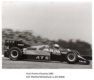 Il pilota Manfred Winkelhock su ATS-BMW n. 14