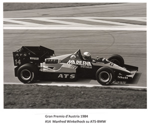 Il pilota Manfred Winkelhock su ATS-BMW n. 14