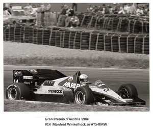 Il pilota Manfred Winkelhock su ATS-BMW n. 14