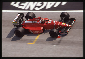 Il pilota Alex Caffi su Dallara - Ford gommata Pirelli