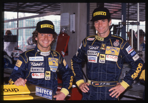 Pierluigi Martini e Luis Perez Sala della scuderia Minardi-Ford