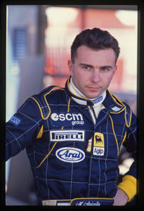 Il pilota Marco Apicella, collaudatore della Minardi