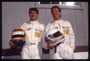 Il pilota Mark Blundell (n.8) a sinistra e il pilota Martin Brundle (n.7) a destra. Team Brabham