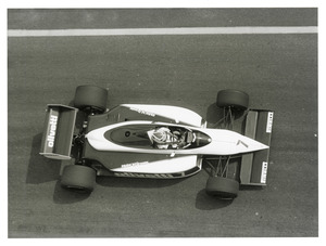 Il pilota Nelson Piquet (n.7) su Brabham-BMW