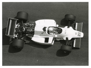 Il pilota Mauro Baldi (n.21) su Spirit-Hart gommata Pirelli